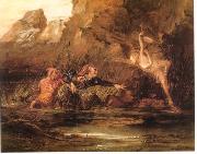 William Bell Scott Ariel and Caliban Spain oil painting artist